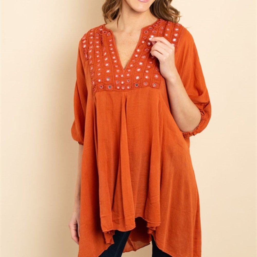 Boho Rust Style top - Picture 3 of 10